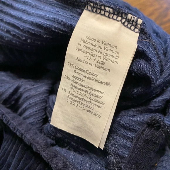 Texture And Thread Madewell Blue Retro Wide Leg Corduroy Overalls Size XS C5 - Picture 5 of 8